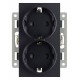Розетка двойная с заземлением и со шторкой, без рамки Arlight SCT 043765
