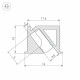 Профиль встраиваемый угловой внутренний Arlight SL-BEVEL 044084