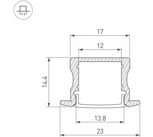 Профиль встраиваемый Arlight ARH-LINE 044278
