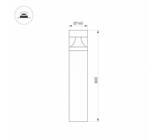Наземный низкий светильник Arlight LGD-LANDMARK-BOLL 045533