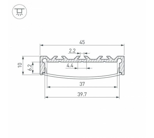 Профиль накладной Arlight LINE 049248