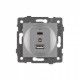 Механизм розетки 2хUSB type A и C Arlight SCT 049840