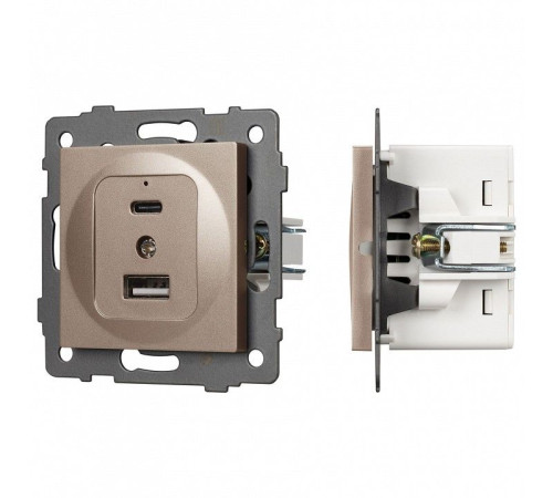 Механизм розетки 2хUSB type A и C Arlight SCT 049841