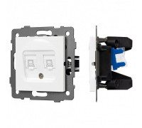 Розетка двойная RJ-12 и Ethernet RJ-45, без рамки Arlight SCT 049854