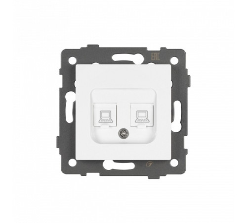 Розетка двойная RJ-12 и Ethernet RJ-45, без рамки Arlight SCT 049854
