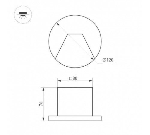 Встраиваемый светильник Arlight LT-TIE 050869