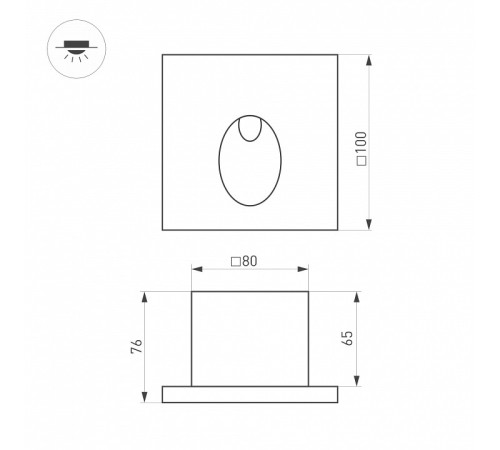 Встраиваемый светильник Arlight LT-TIE 051051