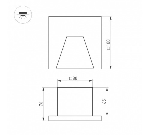 Встраиваемый светильник Arlight LT-TIE 051052