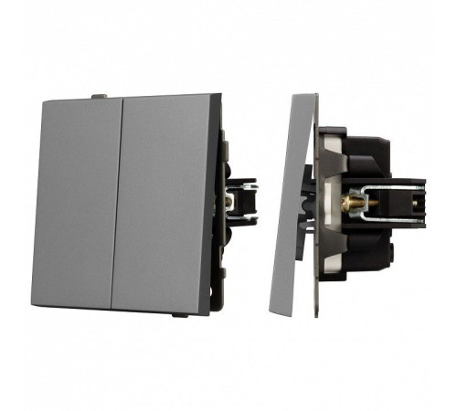 Выключатель проходной двухклавишный без рамки Arlight SWT 054068
