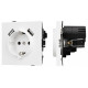 Розетка с заземлением и 2хUSB type A, без рамки Arlight SCT-TENDO 054082