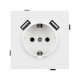 Розетка с заземлением и 2хUSB type A, без рамки Arlight SCT-TENDO 054082