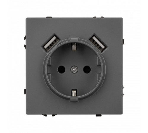 Розетка с заземлением и 2хUSB type A, без рамки Arlight SCT 054291