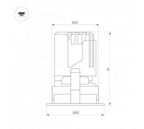 Встраиваемый светильник Arlight ARADO 059102