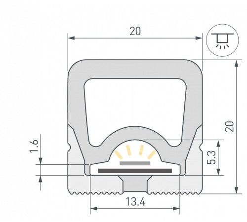 Профиль накладной гибкий Arlight WPH-FLEX 062404