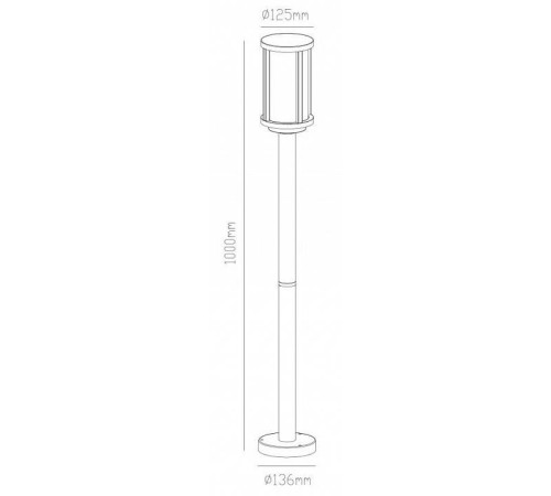 Наземный высокий светильник Arte Lamp Toronto A1036PA-1BK