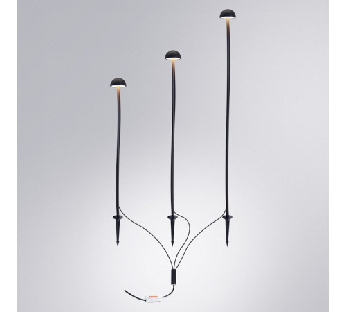 Наземный низкий светильник Arte Lamp MOTUS A1081PA-3BK