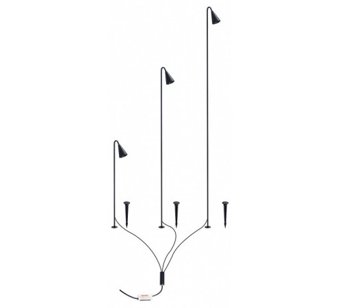 Наземный низкий светильник Arte Lamp MULIPHEIN A1084PA-3BK