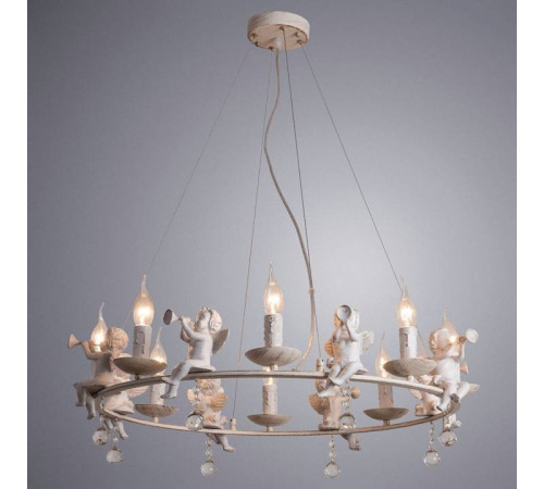Подвесная люстра Arte Lamp Amur 8 ламп A1133SP-8WG