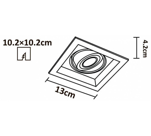 Встраиваемый светильник Arte Lamp Canis A6661PL-1WH
