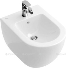 Биде подвесное Villeroy & Boch Subway 2.0 CeramicPlus 375x565 мм 540000R1