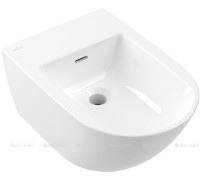 Биде подвесное Villeroy & Boch Subway 3.0 375x560 мм с донным клапаном 44700001