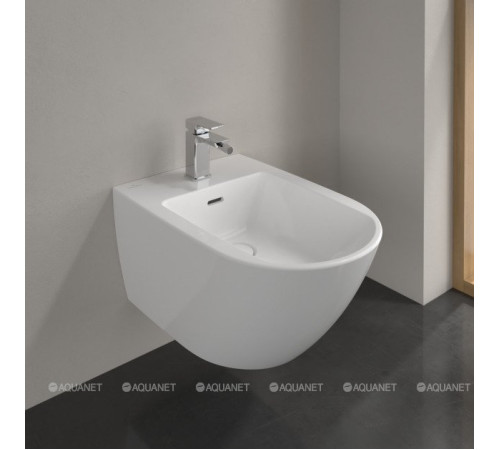 Биде подвесное Villeroy & Boch Subway 3.0 375x560 мм с донным клапаном 44700001