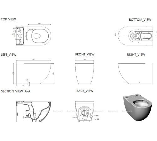 Чаша для унитаза напольного Allen Brau Priority Tornado 680x365 мм белый 4.31006.20