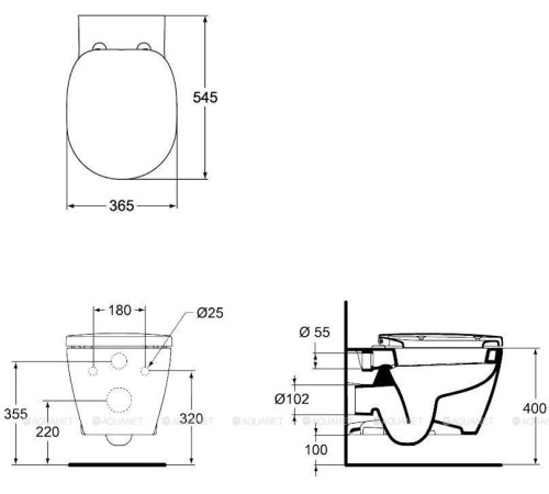 Унитаз подвесной Ideal Standard Connect E803501