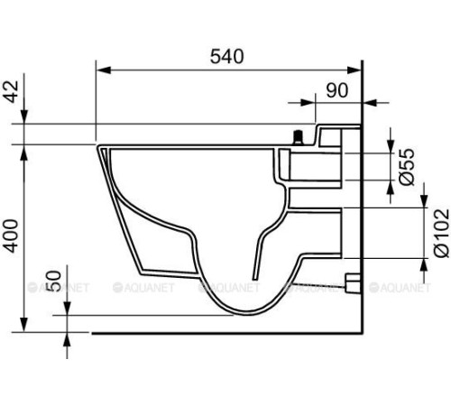 Унитаз-биде с гигиеническим душем TECE TECEone белый 9700200