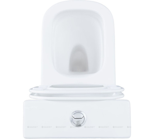 Чаша напольного унитаза Aquanet Fine-C Rimless с сиденьем Soft Close Slimseat FINE-C