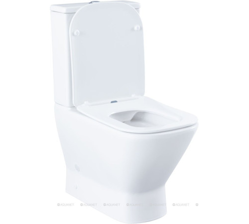 Чаша напольного унитаза Aquanet Fine-C Rimless с сиденьем Soft Close Slimseat FINE-C