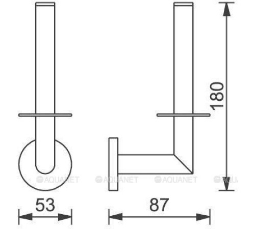 Держатель для туалетной бумаги Aquanet открытый хром 3690