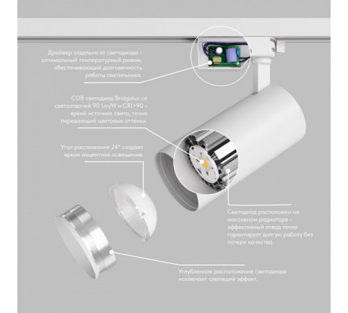 Светильник на штанге Denkirs DK6454-WH