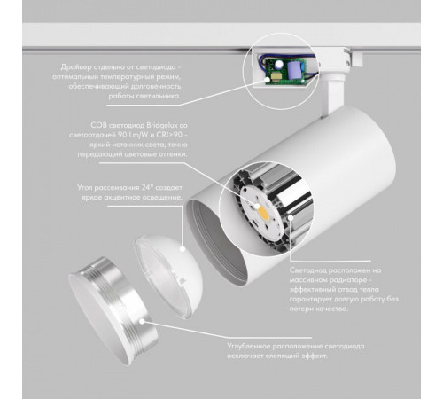 Светильник на штанге Denkirs DK6455-WH