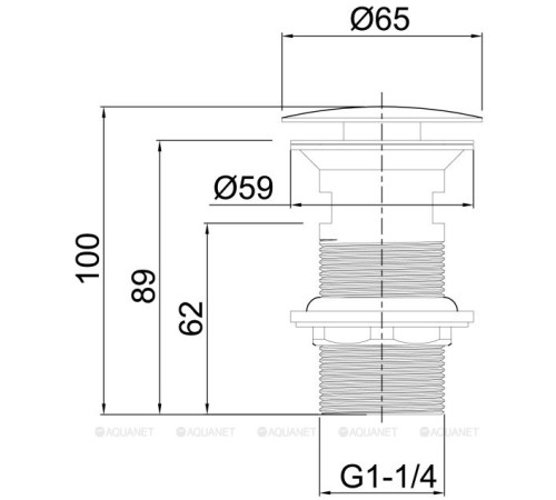 Донный клапан Allen Brau Priority Round 1 1/4 без перелива белый матовый 5.31024-21
