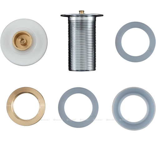 Донный клапан для раковины без перелива Aquanet керамическая крышка белый 00330950