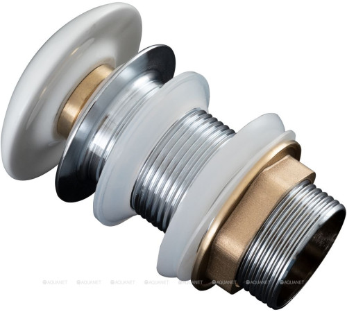 Донный клапан для раковины без перелива Aquanet керамическая крышка белый 00330950