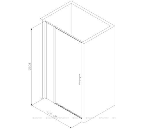 Душевая дверь Allen Brau Priority 1000 мм стекло Optiwhite 8 мм хром 3.31028.00