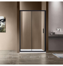 Душевая дверь Vincea Garda 1400 мм черный стекло прозрачное VDS-1G140CLB