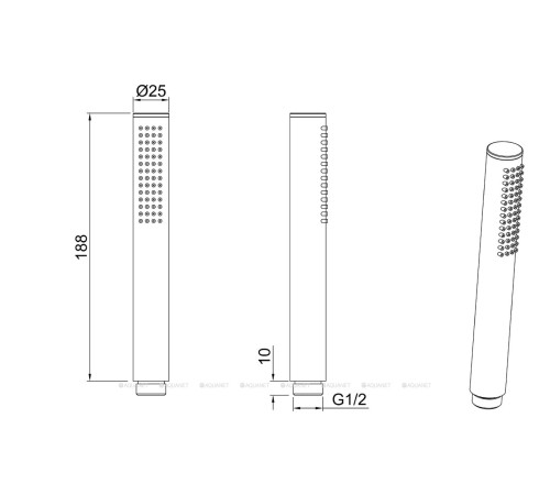 Ручной душ Allen Brau Priority латунь графит брашированный 5.31020-MG