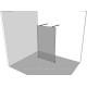 Душевая перегородка Allen Brau INFINITY 2 Walk-in 1400 мм прозр. черный браш 3.21051.BBA