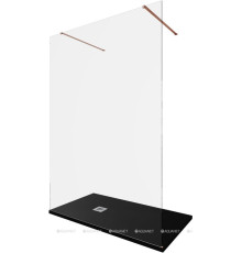 Душевая перегородка Allen Brau INFINITY 2 Walk-in 1400 мм прозр. медь браш 3.21053.60