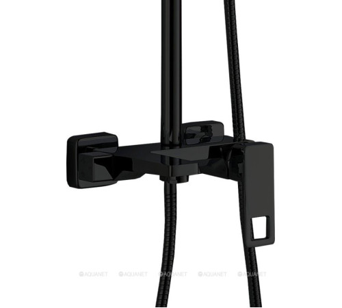 Душевая система Haiba HB24615-7 с изливом и тропическим душем черный HB24615-7