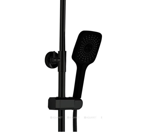 Душевая система Haiba HB24615-7 с изливом и тропическим душем черный HB24615-7