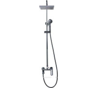 Душевая стойка со смесителем Bravat Opal с поворотным изливом F6125183CP-A-RUS