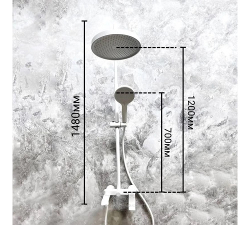 Душевая стойка Haiba HB24553-8 белый HB24553-8