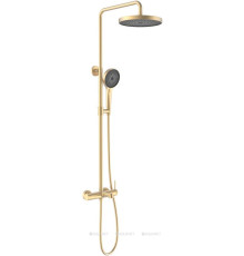 Душевая стойка Vincea Rim с изливом брашированное золото VSFS-2RM1BG