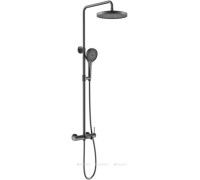 Душевая стойка Vincea Rim с изливом вороненая сталь VSFS-2RM1GM