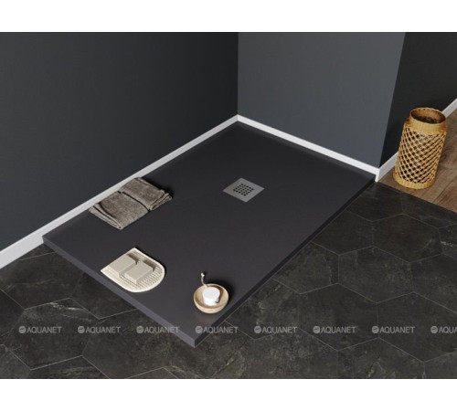 Поддон литьевой Aquanet Pleasure NEW 1400х800х30 мм черный камень 00258892
