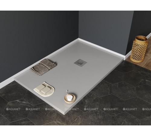 Душевой поддон Aquanet Pleasure NEW 1400х800х30 мм серый камень без сифона 00258878